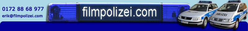 Polizeiautos Streifenwagen Blaulichter Banner
